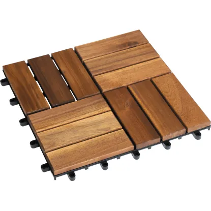 Detail akáciových dlaždic